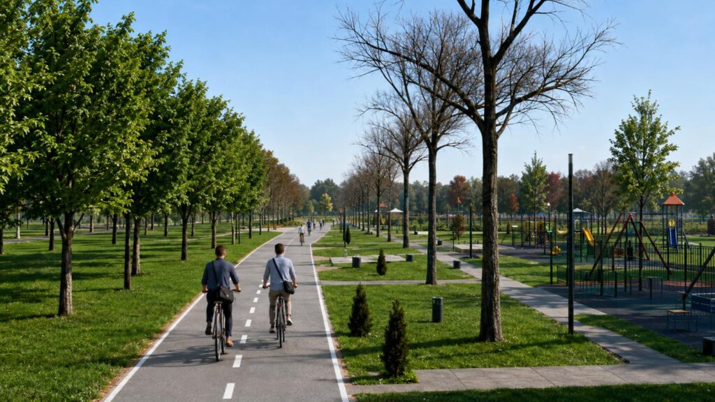 Slika vizualizacije biciklističke infrastrukture